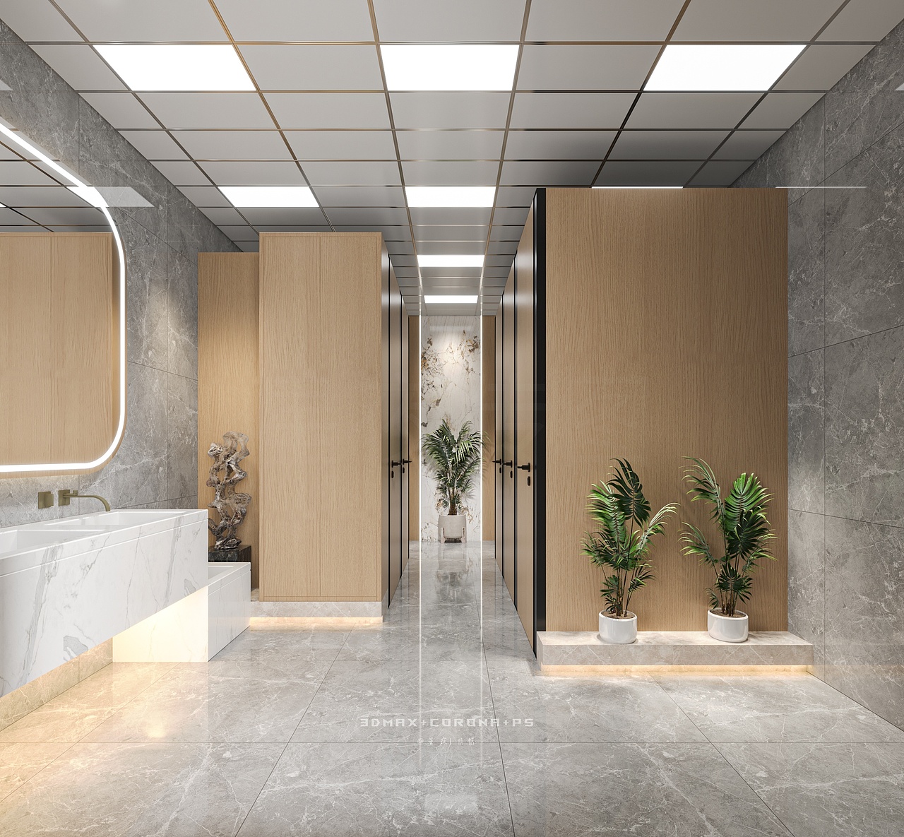 办公室效果图案例分享