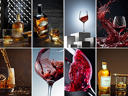 紅酒酒品洋酒白酒威士忌酒水后期電商P圖白底精修水場