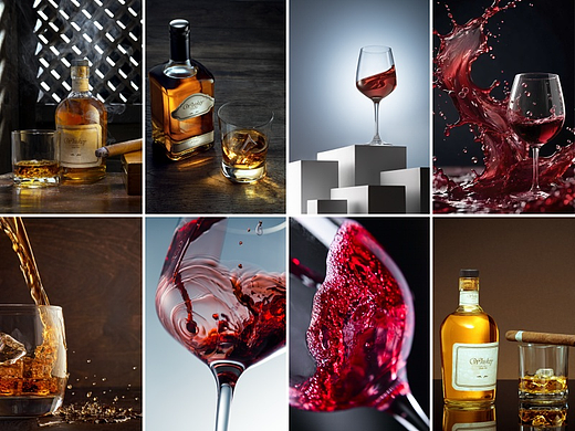 红酒酒品洋酒白酒威士忌酒水后期电商P图白底精修水场