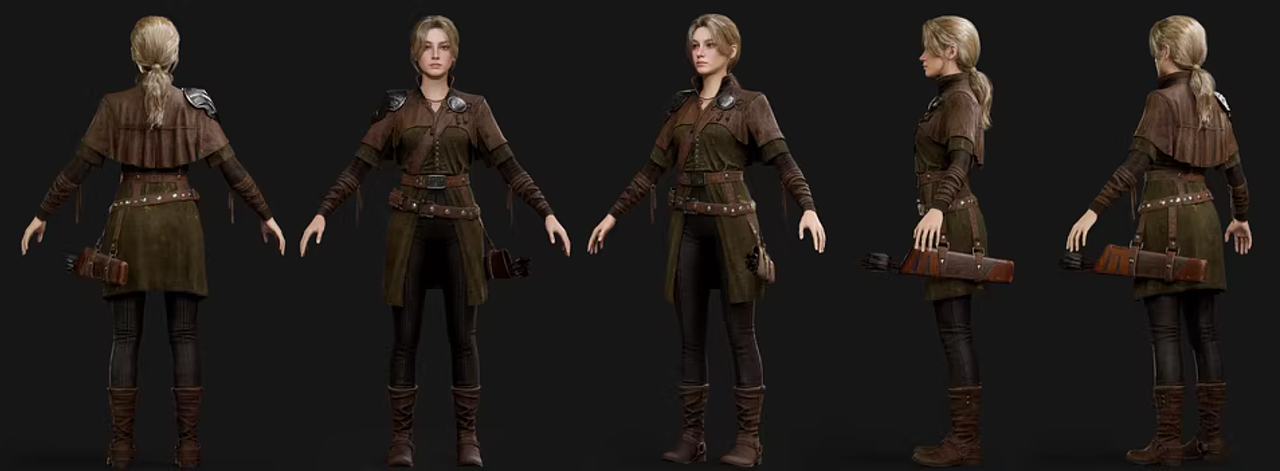 游戏角色建模渲染