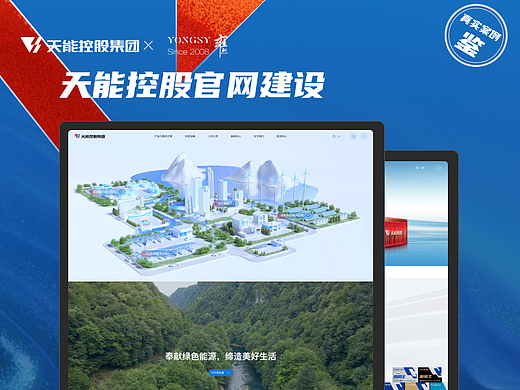 【上海雍熙YONGSY】新能源行业高端建站：天能控股官网