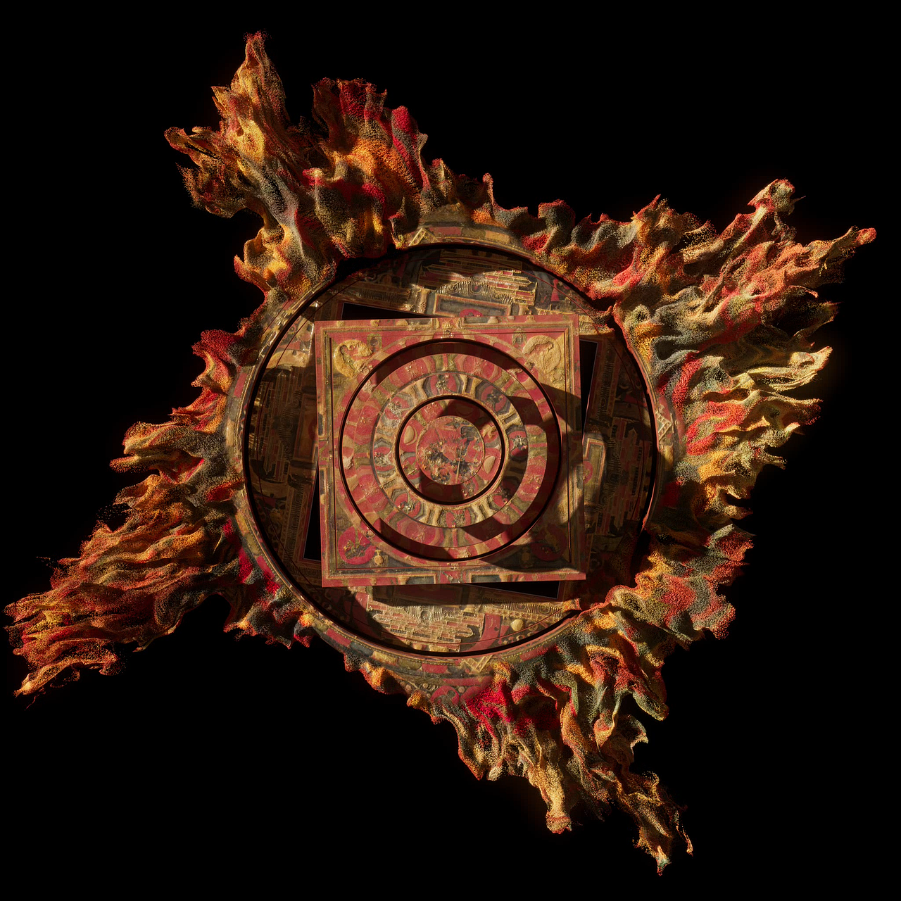 坛城唐卡裸眼3D艺术装置（图ZMzk4OTkwMDMy） - 动画/影视 - 站酷设计师Rayta_Houdini原创素材 - 站酷ZCOOL