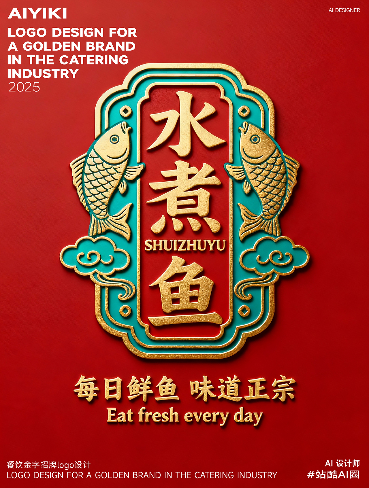 餐饮金字招牌LOGO设计品牌形象丨站酷AI圈
