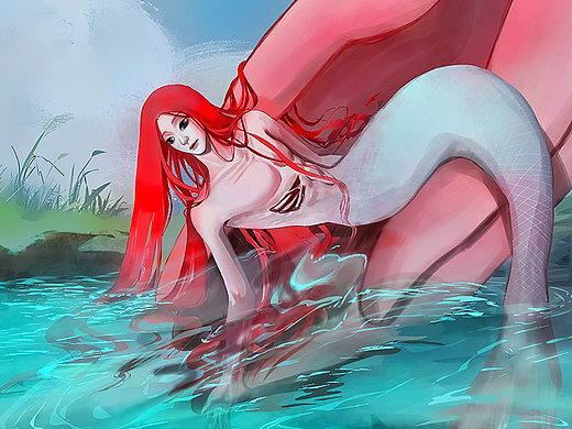 一场回到水里的梦（个人主页-ZNzI3ODk4NTY=） - 创作习作 - 站酷设计师银杏芽儿原创素材 - 站酷ZCOOL