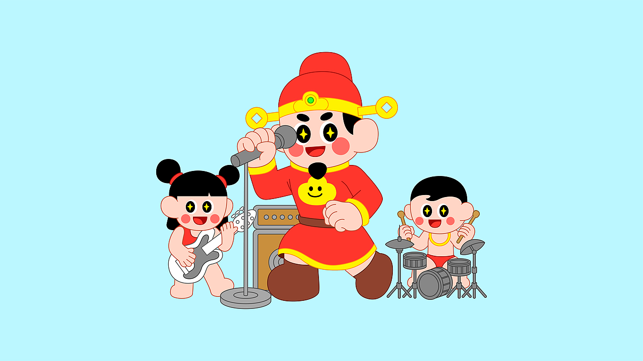 Wealth goodman 财神宝宝IP设计