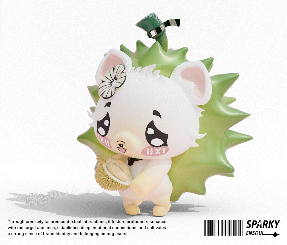 榴莲品牌IP设计|刺刺SPARKY