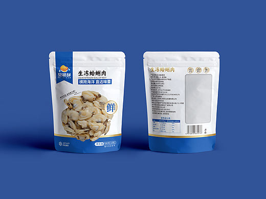 蛤蜊肉海鲜外盒包装设计