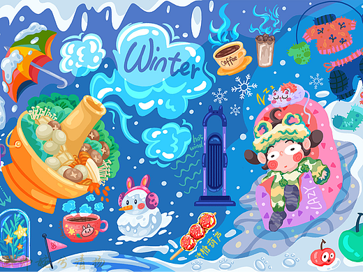 冬天的插画