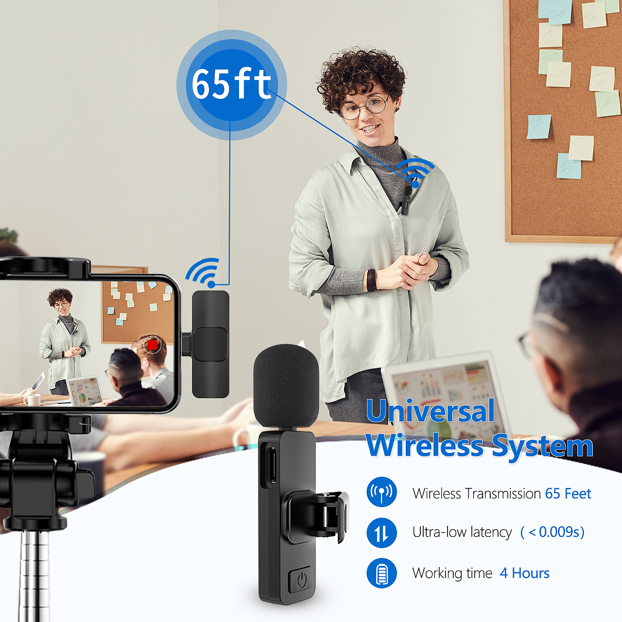 领夹麦克风亚马逊主图设计A+