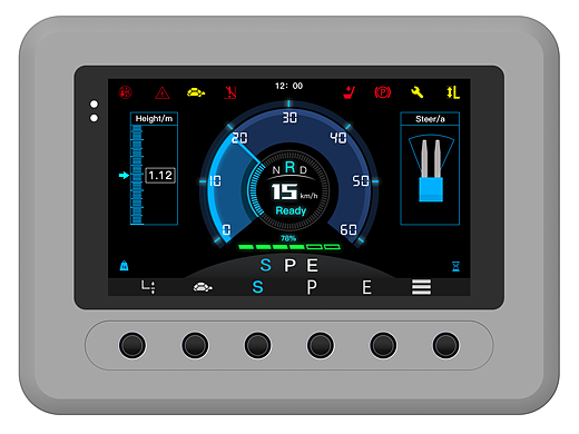 HMI的案列:智能叉车+折弯机的UI设计