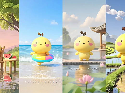 油爆叽丁季节变化之夏手机电脑壁纸