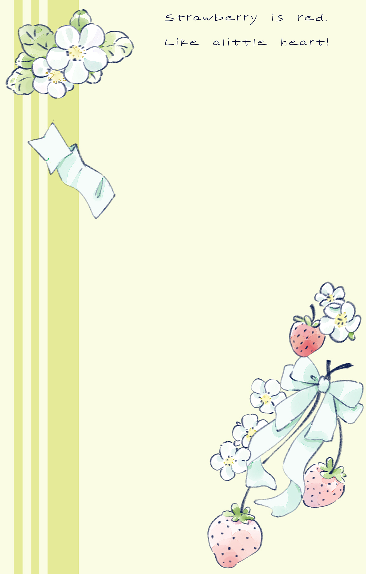 草莓·女孩便签内页6