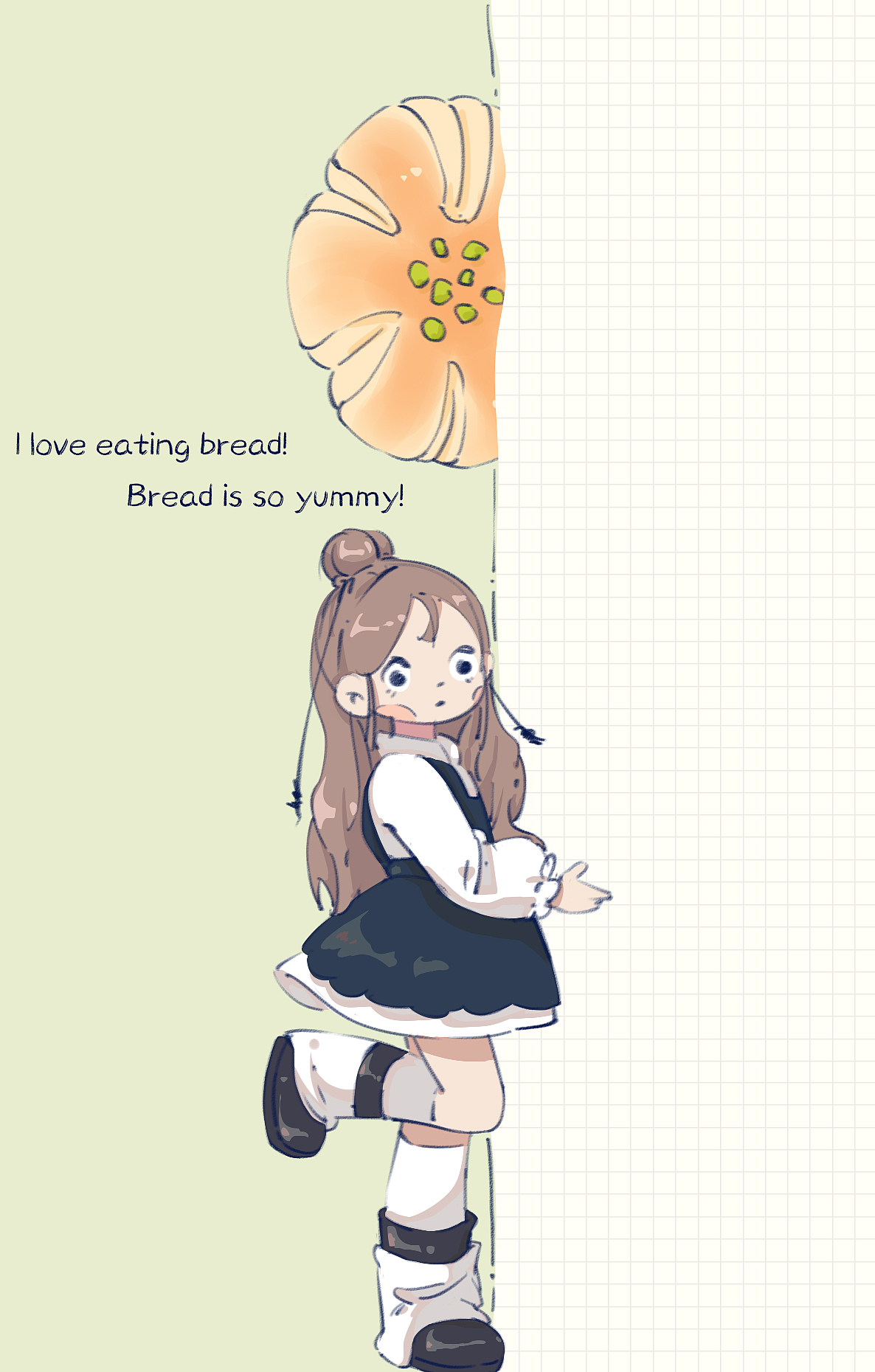 面包·女孩便签内页4