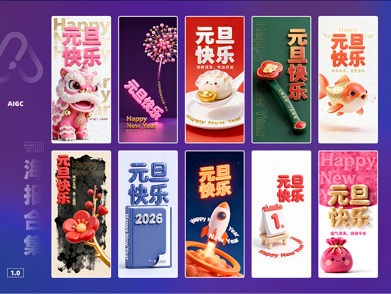 不画图 | AIGC节日海报设计-1.0