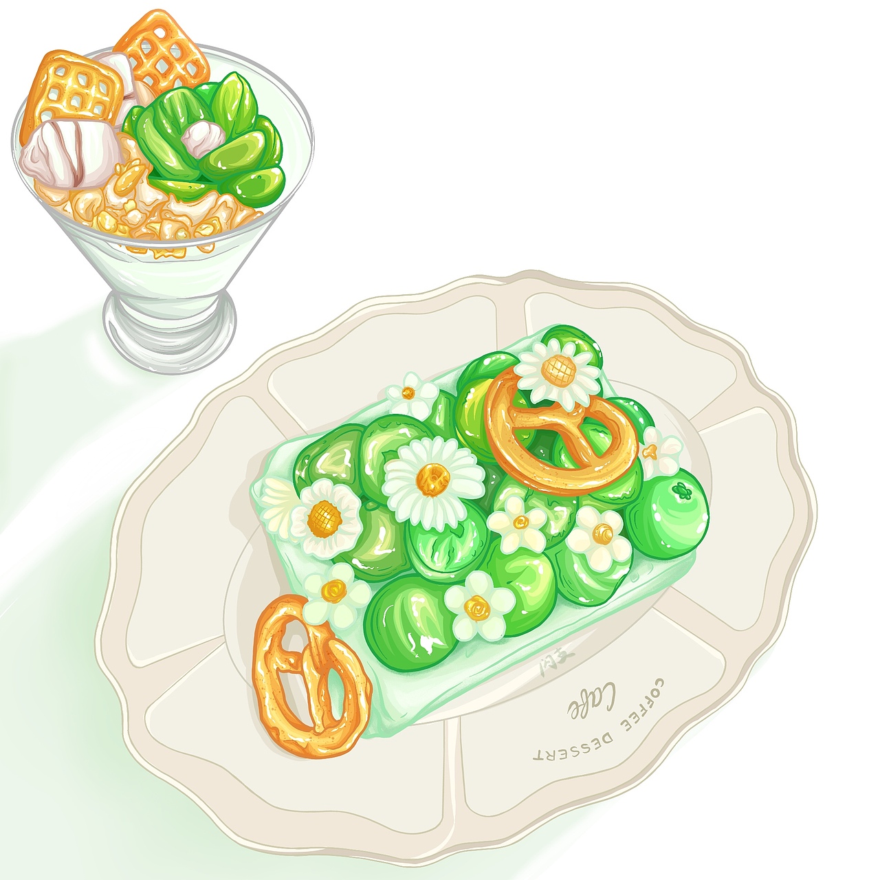 手绘甜品（图ZMzk5MDI2OTUy） - 商业插画 - 站酷设计师画画的闪支原创素材 - 站酷ZCOOL
