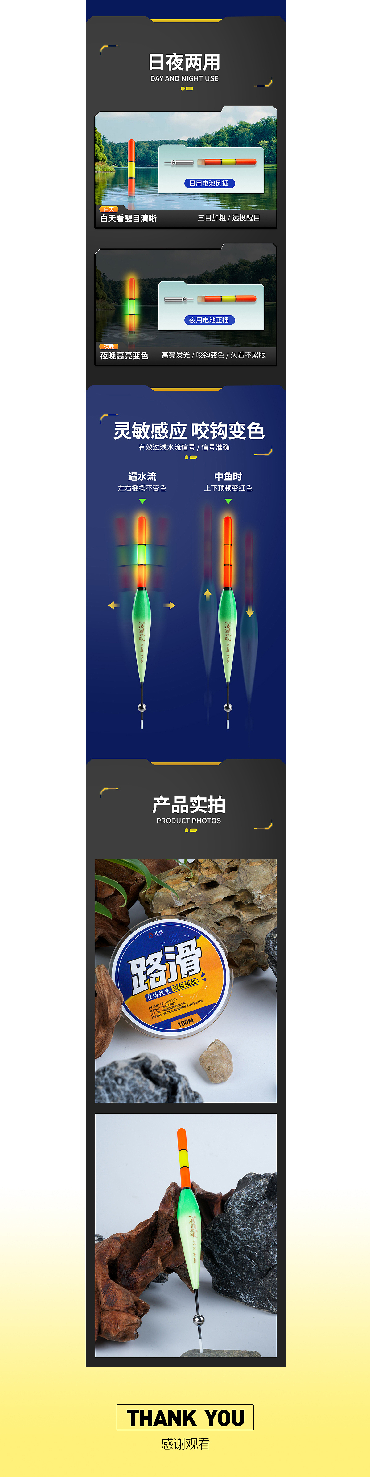 渔具用品-路滑线组详情主图设计