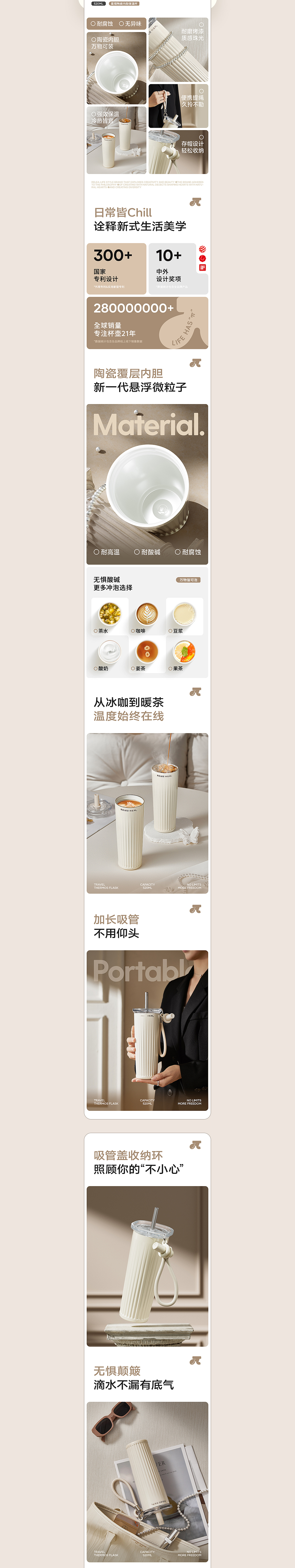 电商设计 | 保温杯详情页 ×2