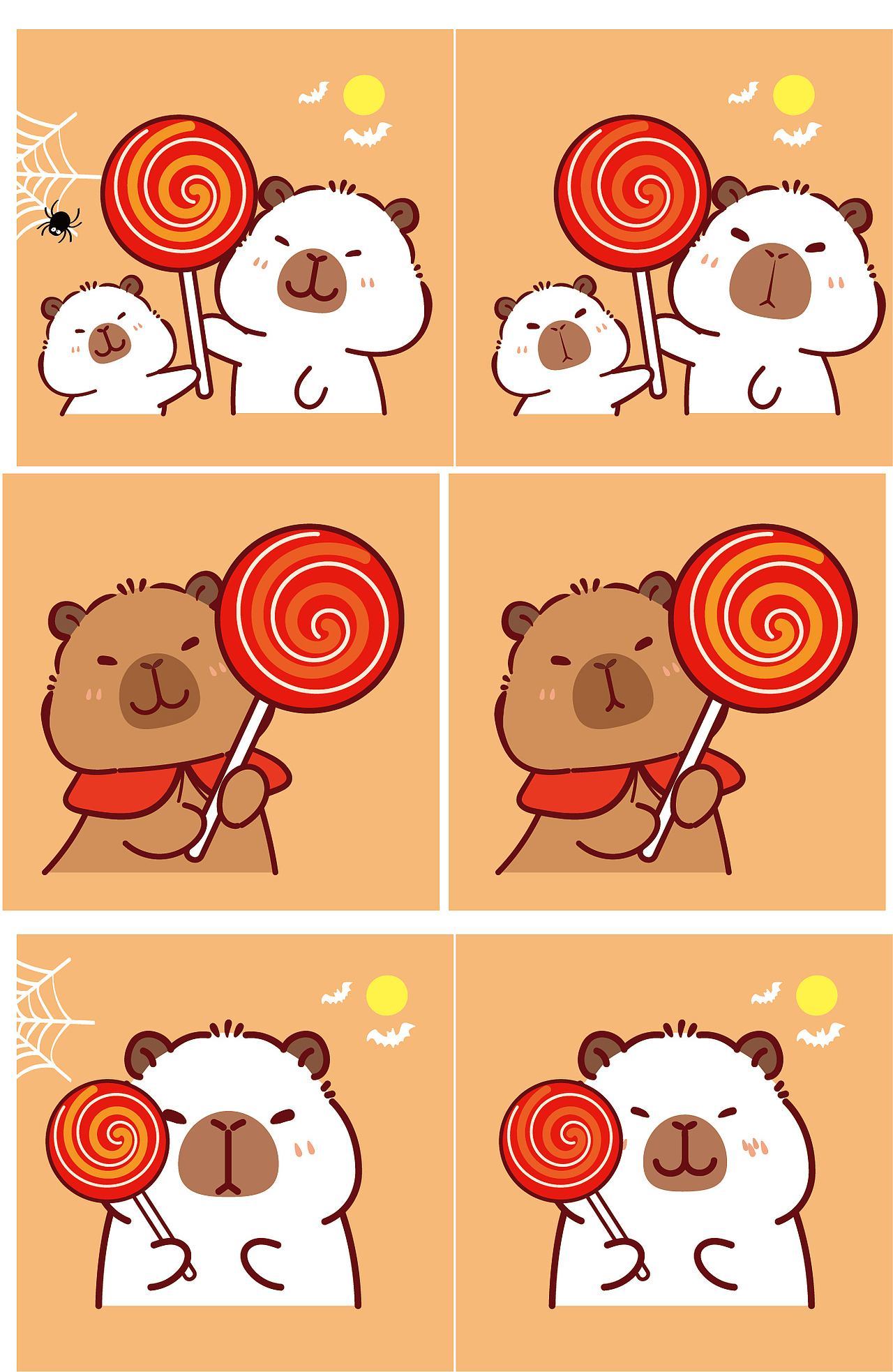 卡皮巴拉卡通插画设计水豚萌萌网红宠物