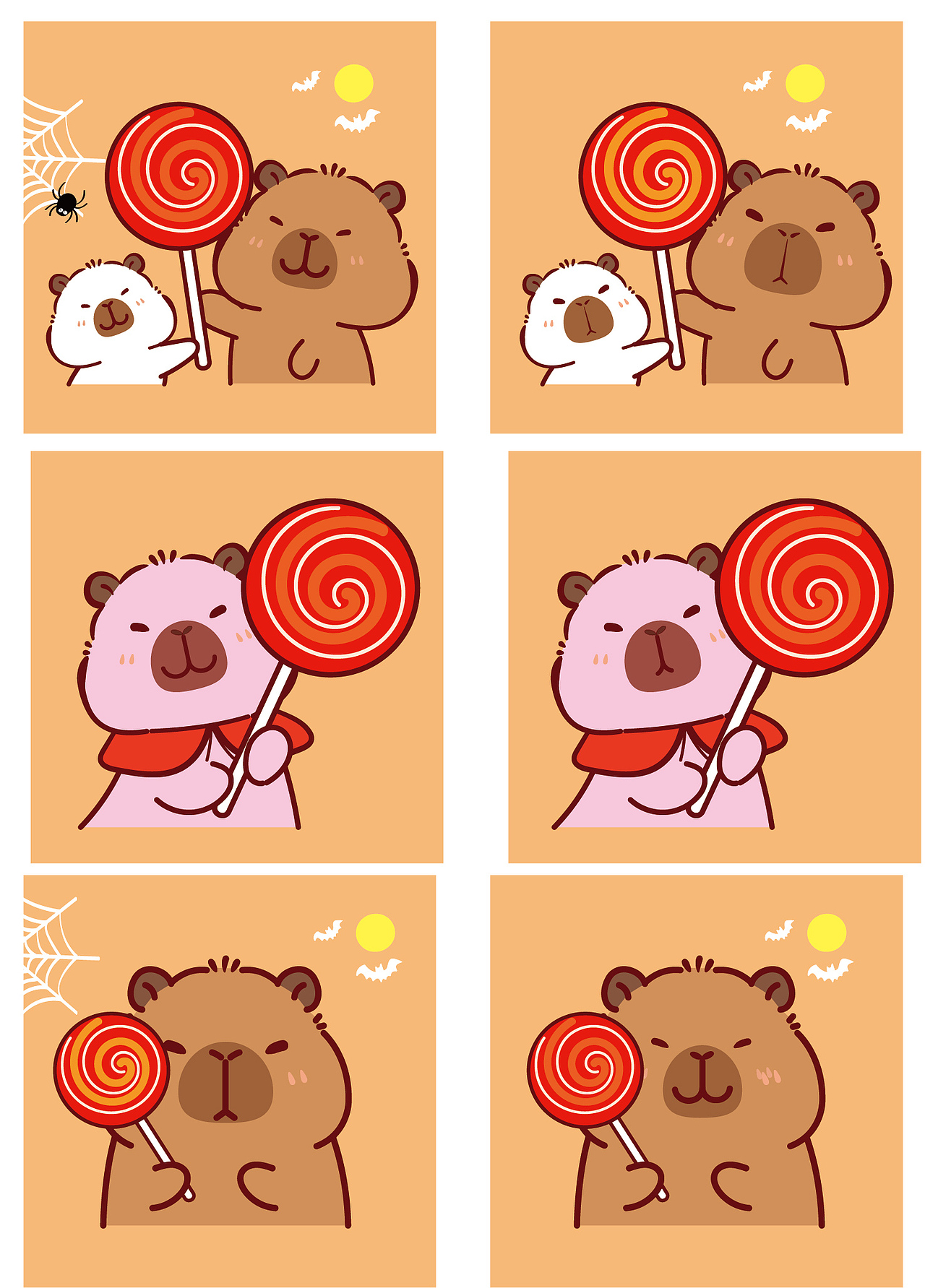 卡皮巴拉卡通插画设计水豚萌萌网红宠物