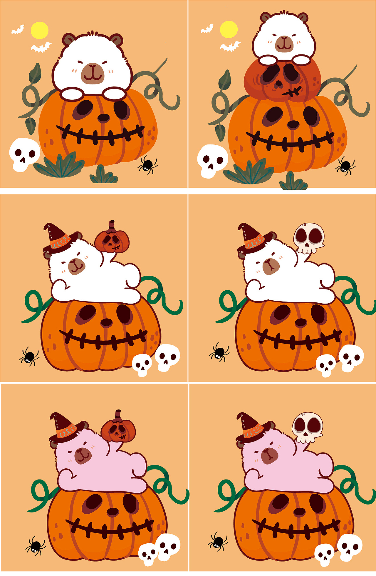 卡皮巴拉卡通插画设计水豚萌萌网红宠物