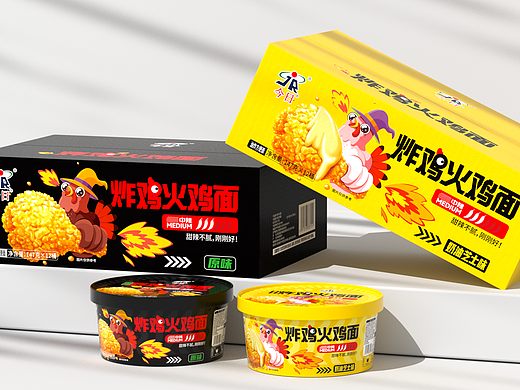 今日x红猫 | 炸鸡火鸡面包装设计