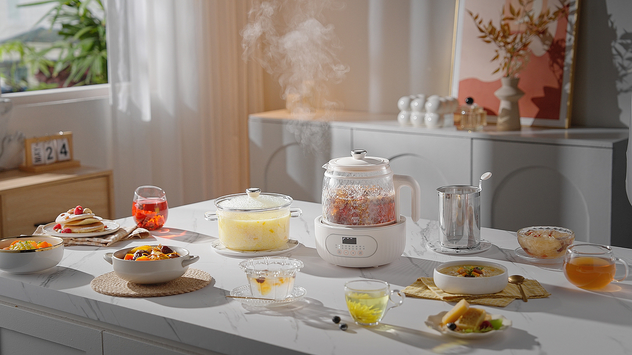 MODONG摩动双层玻璃养生壶|花茶壶|养生茶壶|萃煮茶壶