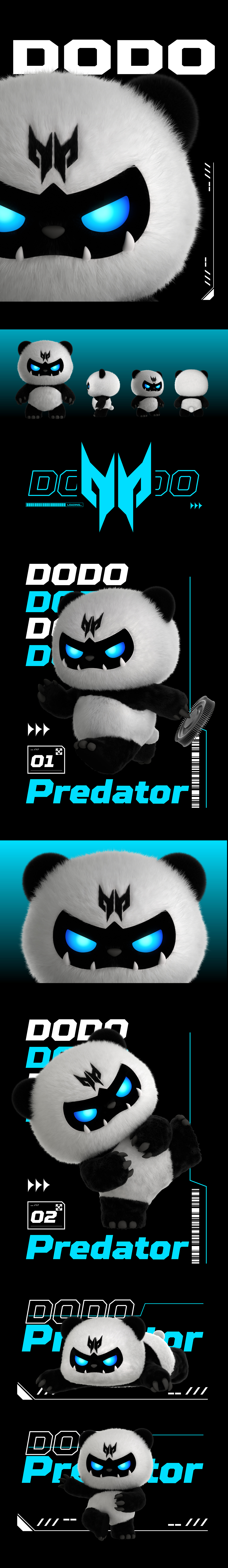IP设计|宏碁Acer·掠夺者Predator|赛博熊猫IP设计