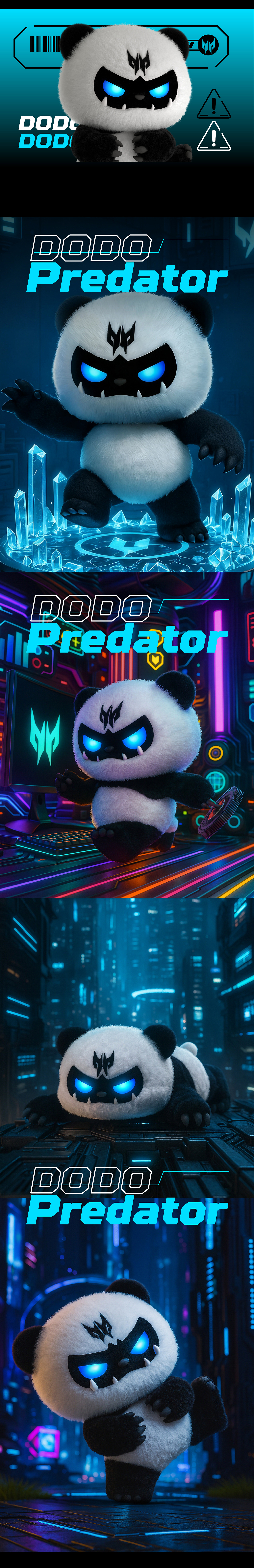 IP设计|宏碁Acer·掠夺者Predator|赛博熊猫IP设计