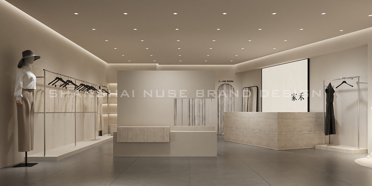 服装店设计:新中式极简为笔,书写东方时尚的现代答卷