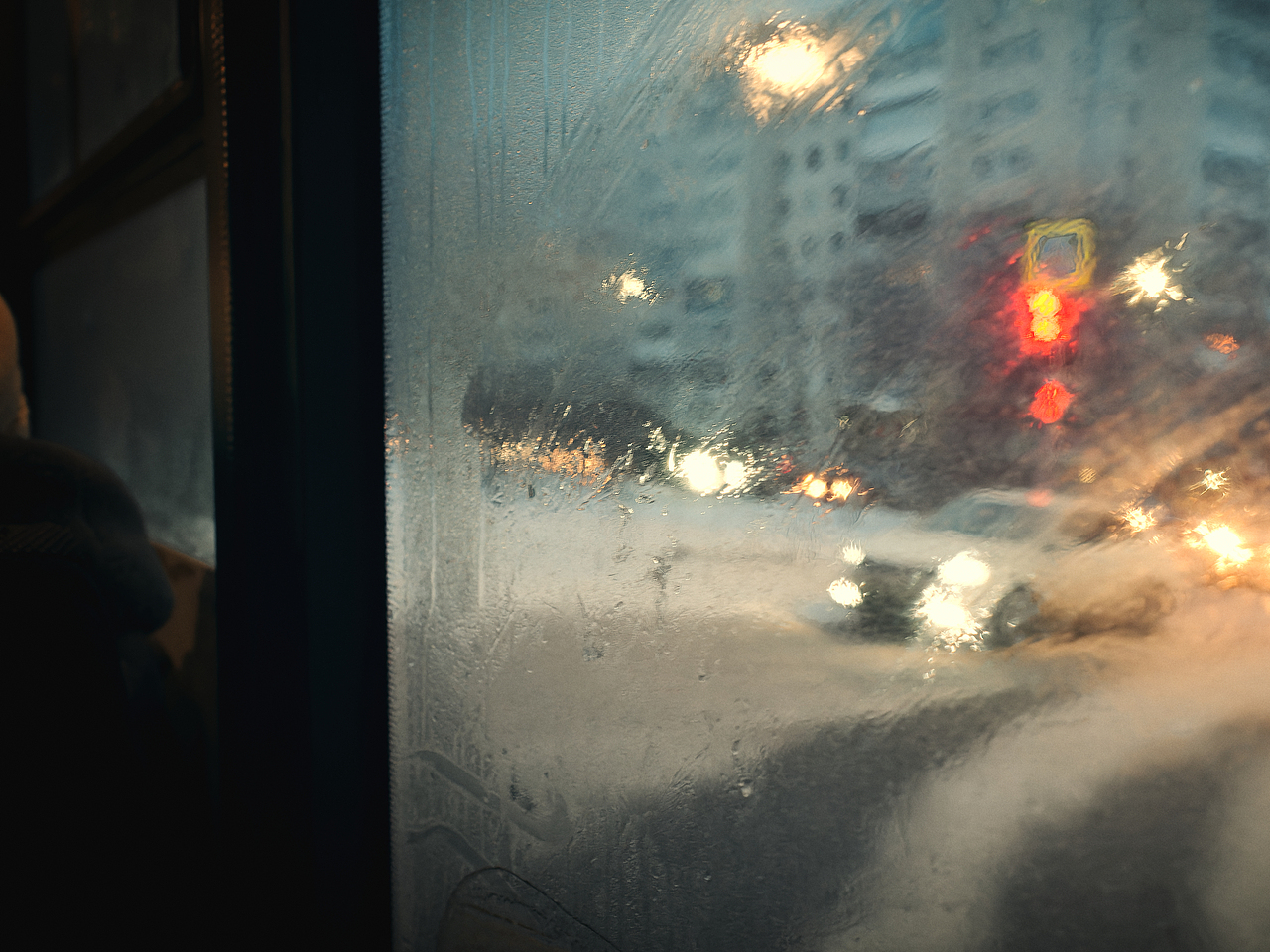 Through the frozen windowFrom the bus. Part 3