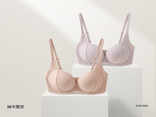 女士内衣详情页摄影丨简木视觉女士文胸静物平铺摄影