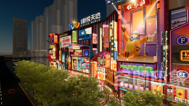 霓虹烟火，永远是夜经济的流量密钥丨渭南新洲·新悦天地