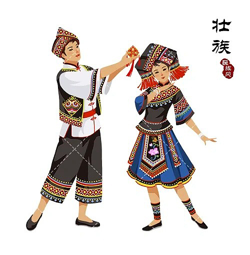 五十六个民族文创系列插画2（图ZMzk5MDkxMjAw） - 商业插画 - 站酷设计师娃他妈原创素材 - 站酷ZCOOL