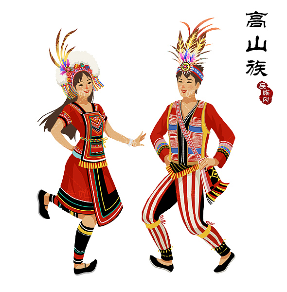 五十六个民族文创系列插画3（图ZMzk5MDkxODE2） - 商业插画 - 站酷设计师娃他妈原创素材 - 站酷ZCOOL
