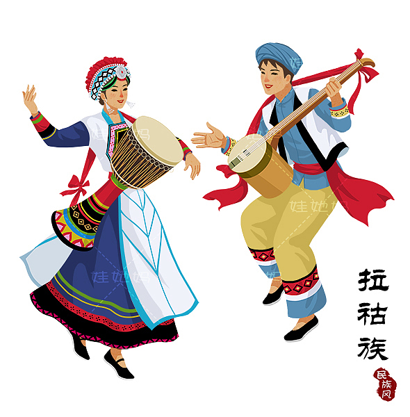 五十六个民族文创系列插画3（图ZMzk5MDkxODMy） - 商业插画 - 站酷设计师娃他妈原创素材 - 站酷ZCOOL