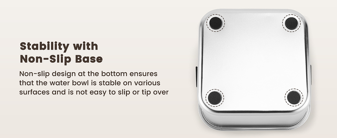 不锈钢方形漂浮水碗