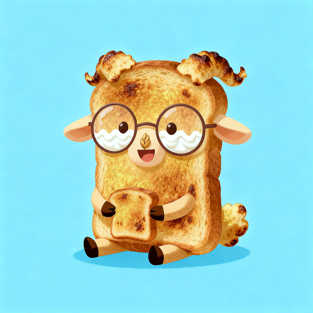 烤面包片世界动物篇：羊羊1.0（图ZMzk5MTA4MzI4） - AI作品 - 站酷设计师AI绘画玩家老温原创素材 - 站酷ZCOOL