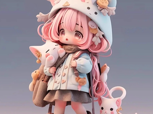 卡通角色建模渲染