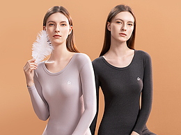 芬腾保暖内衣套装模特图处理