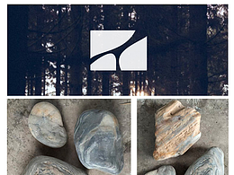 用石頭做了一套手工品牌設(shè)計