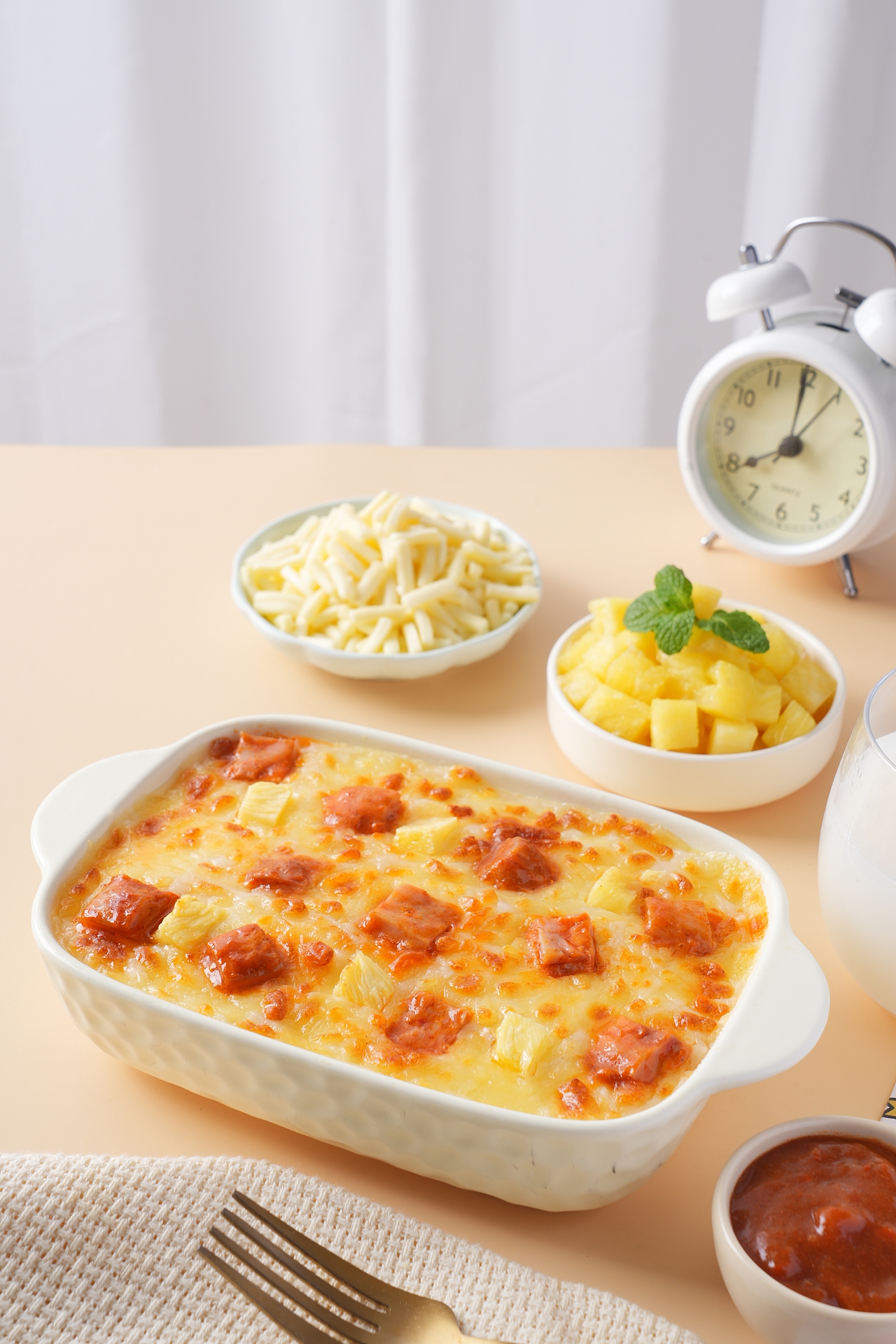 美食摄影丨夏威夷风情烤鸡焗饭