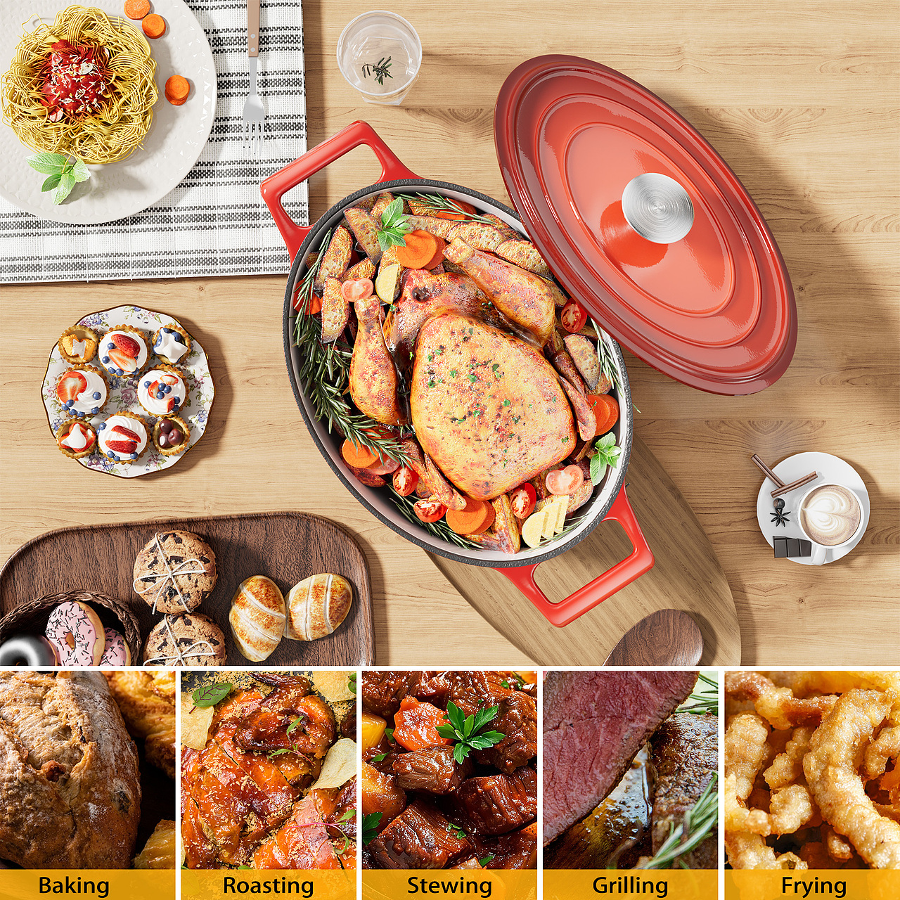 三维建模渲染-陶瓷铸铁锅｜跨境产品-C4D渲染（图ZMzk5MTIwMDYw） - 产品 - 站酷设计师Z150731680原创素材 - 站酷ZCOOL