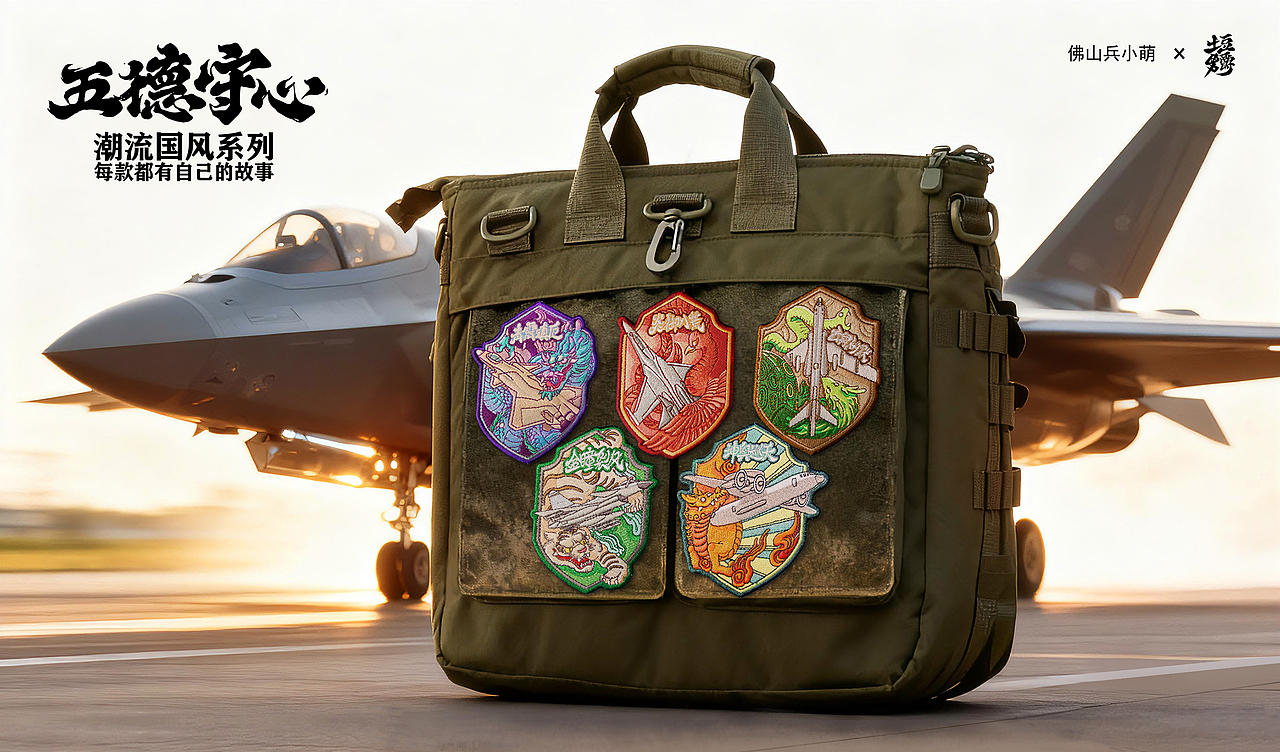 原创中国风《五德守心》刺绣徽章战术贴（图ZMzk5MTI0NzEy） - 其他手工艺 - 站酷设计师土豆男爵原创素材 - 站酷ZCOOL