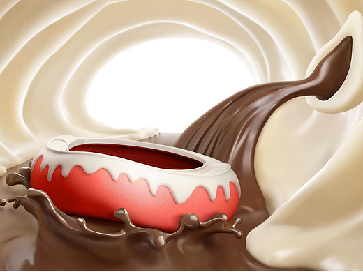 融合半鲜奶的柔滑巧克力