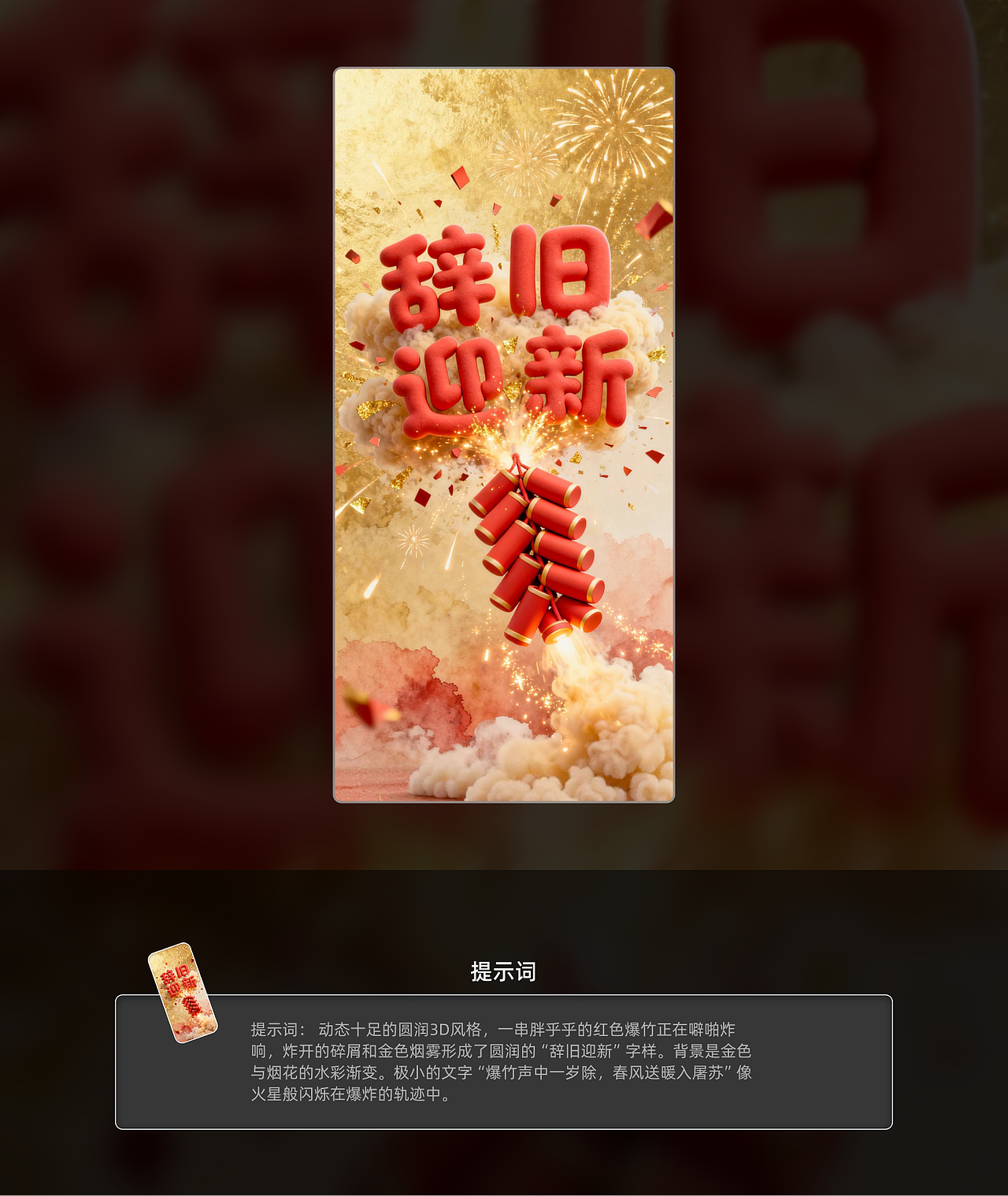 红红火火 | AI新年祝福海报设计-1.3（附提示词）（图ZMzk5MTQ2NDY0） - AI作品 - 站酷设计师不画图原创素材 - 站酷ZCOOL