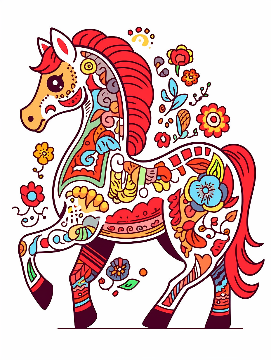 QI 东方神兽 | 八色祥骏贺新岁,五福临门马上到!