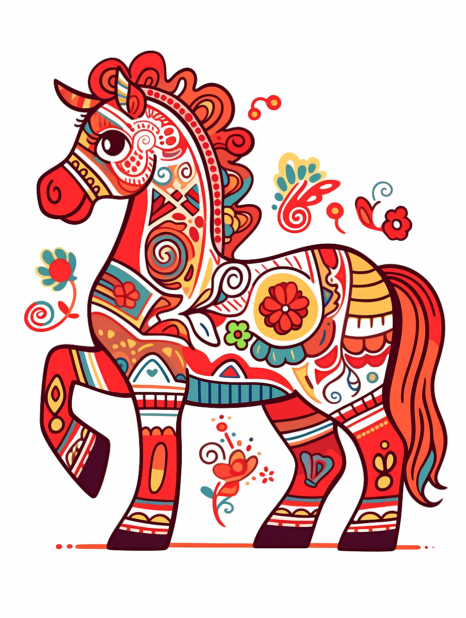 QI 东方神兽 | 八色祥骏贺新岁,五福临门马上到!