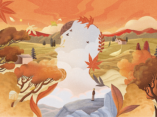 为《2026豆瓣读书周历》绘制的4幅插画