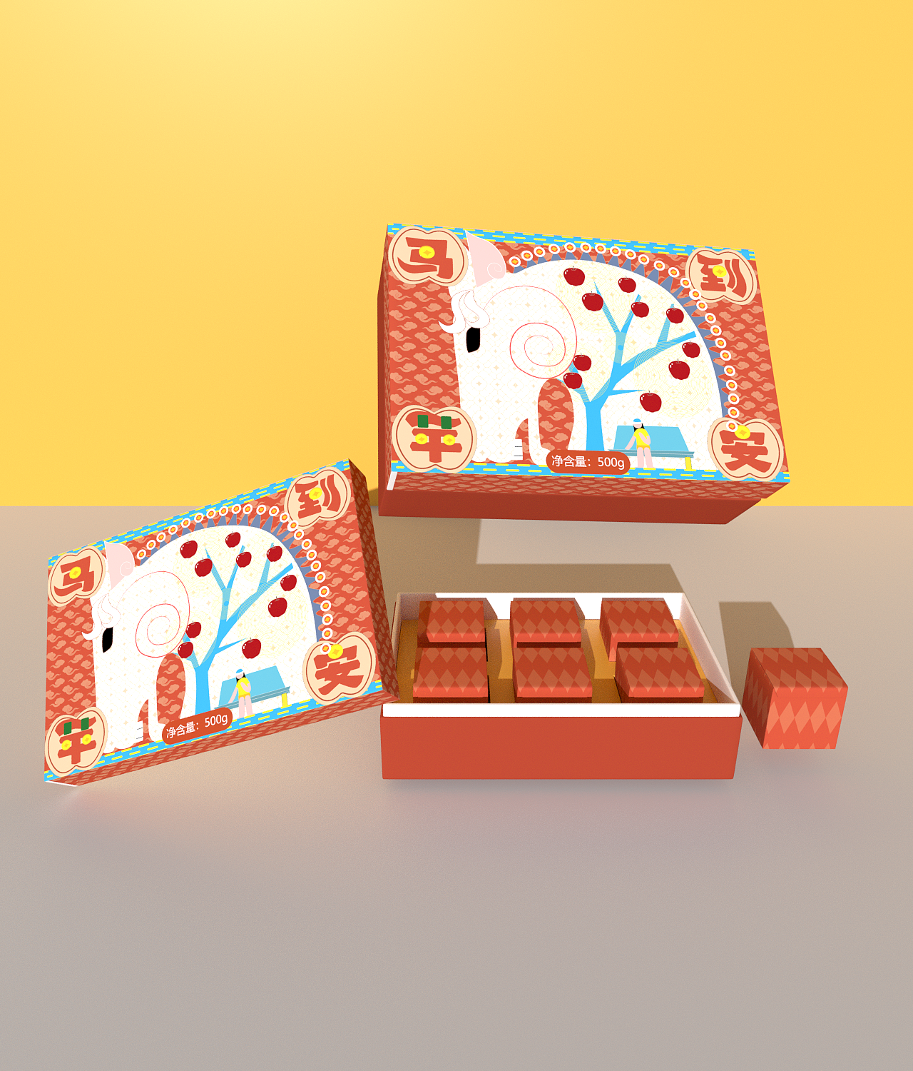 马年苹果盒包装
