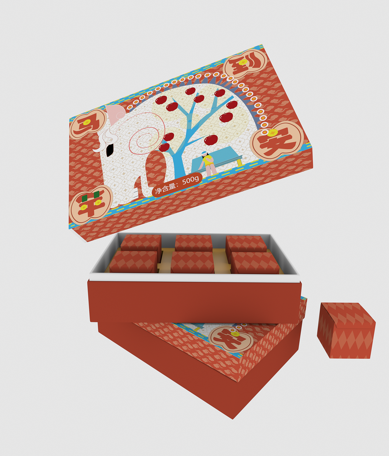 马年苹果盒包装